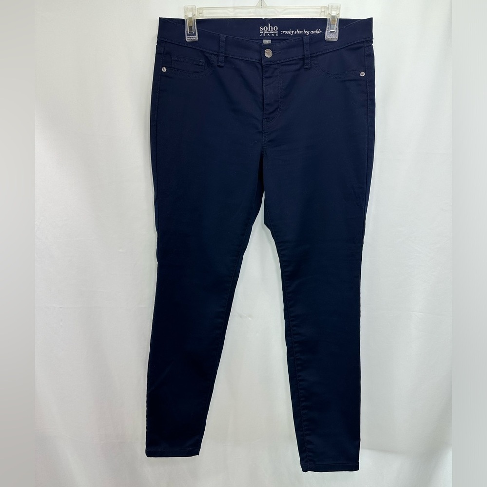 NWOT SOHO Crosby Slim Leg Ankle Jeans Size 10 Blue Cotton Stretch